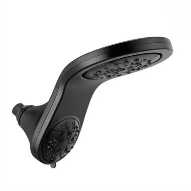Click here to see Delta 58581-BL-PK Delta HydroRain H2Okinetic 5-Setting Two-In-One Shower Head with Touch-Clean Nozzles, 1.75 GPM, Matte Black - 58581-BL-PK
