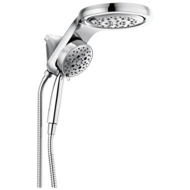Click here to see Delta 58680-25 Delta HydroRain 5-Setting Two-In-One 2.5 GPM Shower Head with  Handshower, H2Okinetic Technology, MagnaTite Docking, Chrome - 58680-25