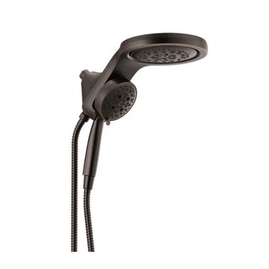 Click here to see Delta 58680-RB Delta HydroRain 5-Setting Two-In-One 1.75 GPM Shower Head with  Handshower, H2Okinetic Technology, WaterSense, Venetian Bronze - 58680-RB