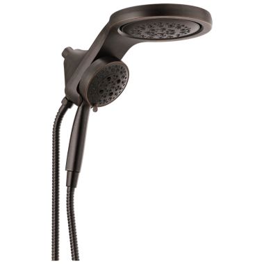 Click here to see Delta 58680-RB25 Delta HydroRain 5-Setting Two-In-One 2.5 GPM Shower Head with  Handshower, H2Okinetic Technology, MagnaTite Docking, Venetian Bronze - 58680-RB25
