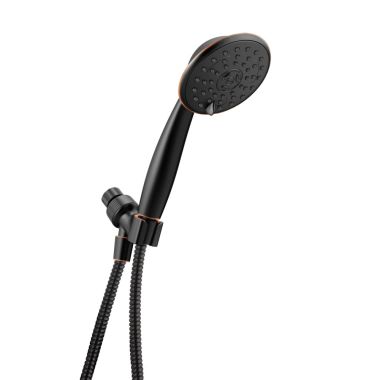 Click here to see Delta 75532COB Delta 5in Porter Three-Setting Hand Shower with 72in UltraFlex Hose, 1.75 GPM, Touch-Clean Nozzles, SpotShield, Round, Oil Rubbed Bronze - 75532COB