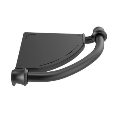 Click here to see Delta 41316-BL Delta Décor Assist Traditional Corner Shelf with Assist Bar, Matte Black - 41316-BL