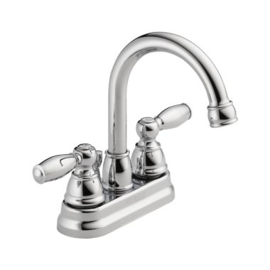 Click here to see Delta P299685LF-ECO-W Peerless P299685LF-ECO-W Apex Two-Handle Centerset Bathroom Faucet, 1.2 gpm, Chrome