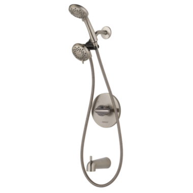 Click here to see Delta P18437-BN-140 Peerless P18437-BN-140 Claymore Tub/Shower Trim, Brushed Nickel