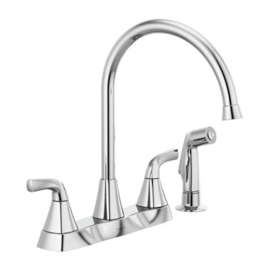Click here to see Peerless P2835LF Peerless Parkwood Chrome Two-Handle Kitchen Faucet with Side Spray, Swivel Spout, ADA, 1.5 GPM - P2835LF