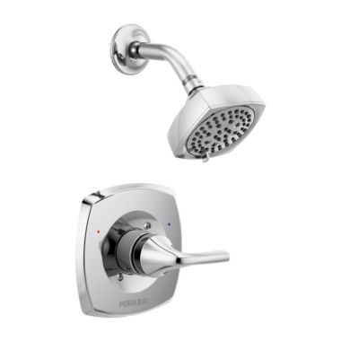 Click here to see Peerless PTT14235 Peerless Parkwood MultiChoice  6-Setting Touch-Clean Shower Faucet with Pressure Balance Cartridge, Trim Only, 1.5 GPM, Polished Chrome - PTT14235