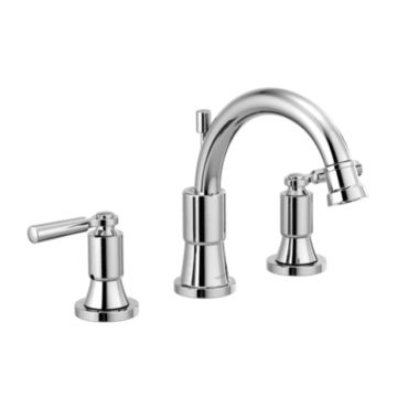 Click here to see Peerless PTT4323 Peerless Westchester Roman Tub Faucet Trim, Chrome, Two Lever Handles, Deck-Mount, 8-3/8in Spout Reach, 3-hole 6-16in Installation - PTT4323