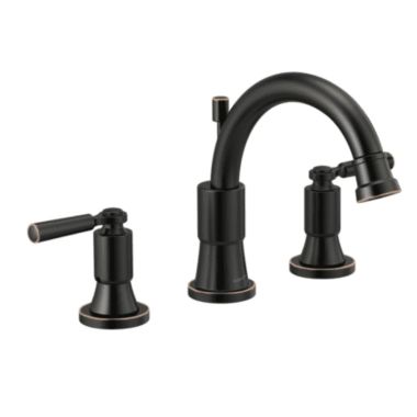 Click here to see Peerless PTT4323-OB Peerless Westchester Roman Tub Faucet Trim, Oil-Rubbed Bronze, Two Lever Handles, Deck-Mount, 8-3/8in Spout Reach, 3-hole 6-16in Installation - PTT4323-OB
