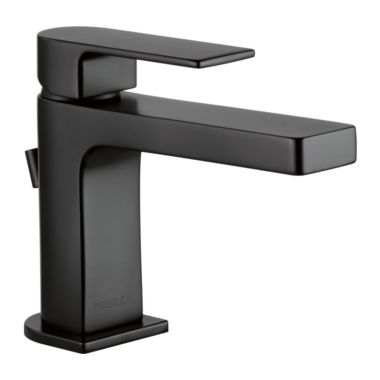Click here to see Peerless P1519LF-BL Peerless Xander Single-Hole Bathroom Faucet with 50/50 Pop-Up Drain, Single-Handle, 1.0 GPM, Lever Handle, ADA, WaterSense, Matte Black - P1519LF-BL
