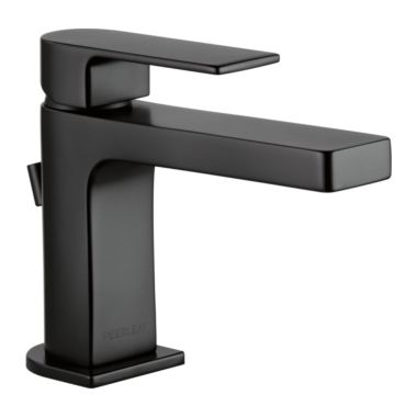 Click here to see Peerless P1519LF-BL-M Peerless Xander Single-Hole Bathroom Faucet with Metal Pop-Up Drain, Single-Handle, 1.0 GPM, Lever Handle, ADA, WaterSense, Matte Black - P1519LF-BL-M