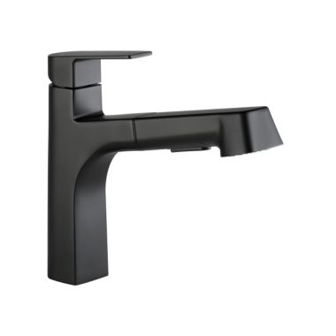 Click here to see Peerless P6919LF-BL Peerless Xander Matte Black Two-Function Pull-Out Kitchen Faucet with Rotating Spout, 1.5 GPM - P6919LF-BL 