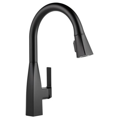 Click here to see Peerless P7919LF-BL Peerless Xander Matte Black Single Handle Pull-Down Kitchen Faucet, 1.5 GPM - P7919LF-BL