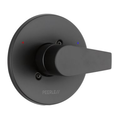 Click here to see Peerless PTT14019-BL Peerless Xander Pressure Balancing Valve Trim, Lever Handle, Matte Black - PTT14019-BL