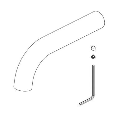 Click here to see Brizo RP90026GL Brizo Spout Assembly for Litze Single-Handle Wall-Mounted Faucet, Brilliance Luxe Gold - RP90026GL