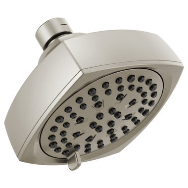 Click here to see Peerless RP100987BN Peerless Parkwood Wall Mount Square Showerhead, 1.5 GPM, 80 PSI, WaterSense, Brushed Nickel - RP100987BN