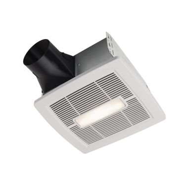 Click here to see Broan AE50-110DCSL Broan-NuTone Flex DC Series Humidity Sensing Exhaust Fan With LED Light, 50/80/110 CFM, 0.9 Sones - AE50110DCSL