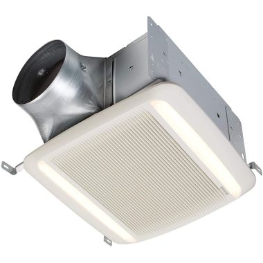 Click here to see Broan QTXE110150DCLH Broan-NuTone QTDC Bathroom Exhaust Fan with LED Light Housing Pack, 110/130/150 CFM - QTXE110150DCLH