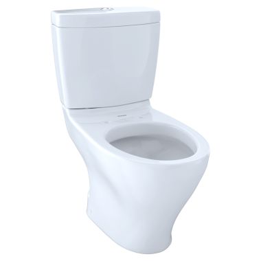 Click here to see Toto CST412MF#01 Toto Aquia Two-Piece Elongated Dual-Max, Dual Flush 1.6 and 0.9 GPF Universal Height Skirted Toilet, Cotton White - CST412MF#01