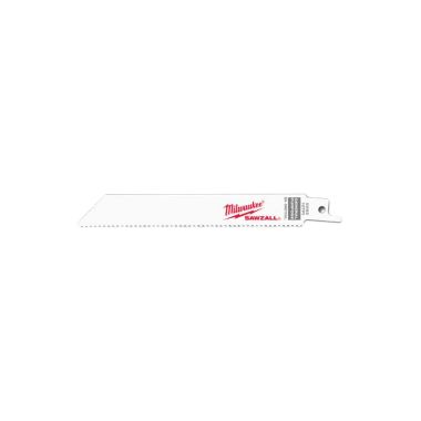 Click here to see Milwaukee 48-00-5092 Sawzall 48-00-5092 Bi-Metal Reciprocating Saw Blade, 6 in L x 3/4 in W x 0.05 in T, 10 TPI