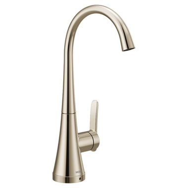 Click here to see Moen S5535NL Moen Sinema One-Handle High Arc Beverage Faucet, Polished Nickel - S5535NL
