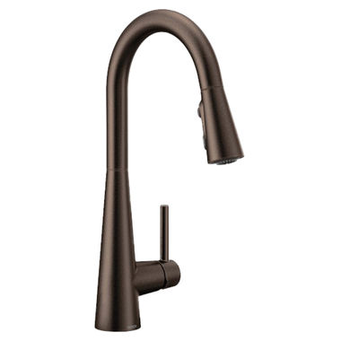 Click here to see Moen 7864ORB Moen Sleek Single Handle High Arc Pull-Down Kitchen Faucet, Oil Rubbed Bronze - 7864ORB