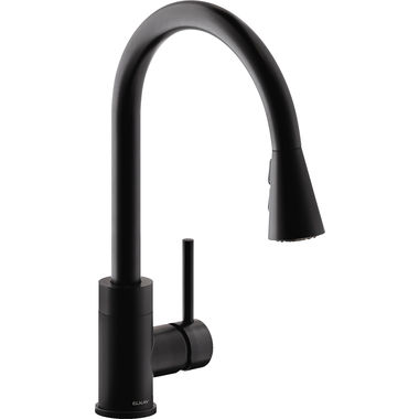 Click here to see Elkay LKAV3031MB Elkay Avado Single Handle Pull-Down Kitchen Faucet, Forward Only Lever, Matte Black - LKAV3031MB 