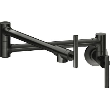 Click here to see Elkay LKAV4091BK Elkay Avado Wall-Mount Pot Filler Faucet, Lever Handles, Black Stainless - LKAV4091BK