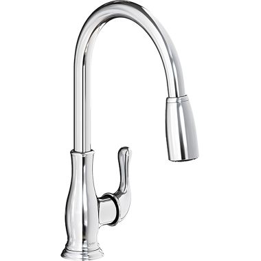 Click here to see Elkay LKEC2041CR Elkay Explore Single Handle Pull-Down Kitchen Faucet, Forward Only Lever, Chrome - LKEC2041CR