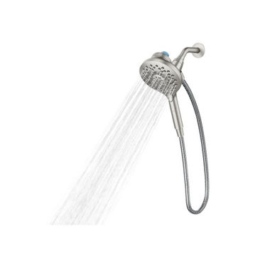 Click here to see Moen 208H2SRN Moen 5-5/8in Aromatherapy Hand Shower, 6-Spray Function, Magnetix Docking System, Spot Resist, Eco-Performance, 1.75 GPM, Brushed Nickel - 208H2SRN