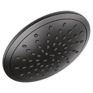 Click here to see Moen 6345BL Moen Glyde 8in Single-Function Rainshower Shower Head, Round, 2.5 GPM, Matte Black - 6345BL