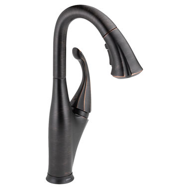 Click here to see Delta 9992T-RB-DST Delta Addison Touch2O Single Handle Pull-Down Bar/Prep Faucet, Venetian Bronze - 9992T-RB-DST