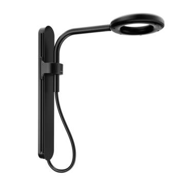 Click here to see Moen N207R0BL Moen Nebia 8in Single-Spray Function Spa Shower Head with Adjustable Sliding Arm, Rainshower, 1.3 GPM, Atomized Spray, Matte Black - N207R0BL