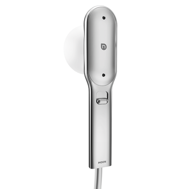 Click here to see Moen N207H0CH Moen Nebia Single-Function Magnetic-Docking Hand Shower with Atomized Spray Nozzles, Pivoting on Dock, 0.4 GPM, Chrome/White - N207H0CH