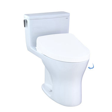 Click here to see Toto CST856CEMGAT40#01 TOTO UltraMax 1-Piece Elongated Toilet Bowl, Less Toilet Seat, 1.28 GPF, Cotton - CST856CEMGAT40#01