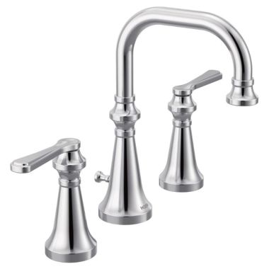 Click here to see Moen TS44102 Moen Colinet Two-Handle Widespread Lavatory Faucet, 1.2 GPM, Lever Handles, WaterSense, Chrome - TS44102