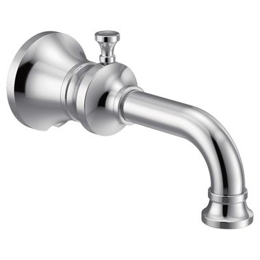 Click here to see Moen S5000 Moen Colinet Wall Mounted Chrome Diverter Tub Spout, 1/2-inch Connection Size, Slip Fit - S5000