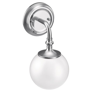Click here to see Moen YB0561CH Moen Colinet 1-Globe Bathroom Vanity Light, Chrome - YB0561CH