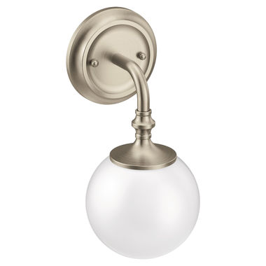 Click here to see Moen YB0561BN Moen Colinet 1-Globe Bathroom Vanity Light, Brushed Nickel - YB0561BN