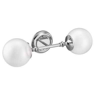 Click here to see Moen YB0562CH Moen Colinet 2-Globe Bathroom Vanity Light, Chrome - YB0562CH