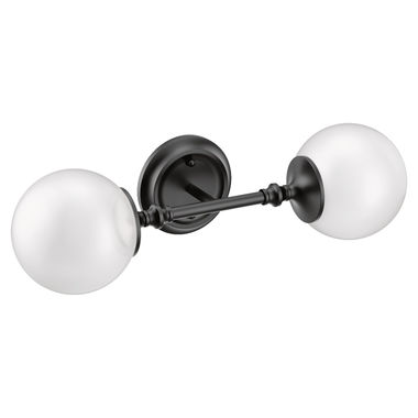 Click here to see Moen YB0562BL Moen Colinet 2-Globe Bathroom Vanity Light, Matte Black - YB0562BL