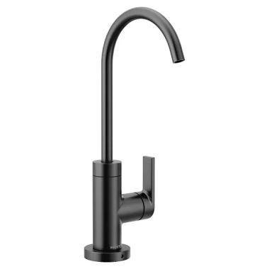 Click here to see Moen S5550BL Moen Nio SIP One Handle Beverage Faucet, Matte Black - S5550BL