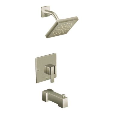 Click here to see Moen UTS3713BN Moen 90 Degree M-Core 3-Series Tub/Shower Faucet with 2.5 GPM Rainshower, 1-Function, Single Lever Handle, M-PACT, Immersion, Brushed Nickel - UTS3713BN