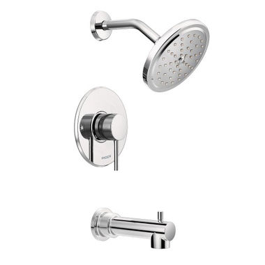 Click here to see Moen UT3293EP Moen Align M-Core 3-Series Tub/Shower Faucet with 1.75 GPM Rainshower, 1-Function, Single Lever Handle, M-PACT, Immersion, Chrome - UT3293EP