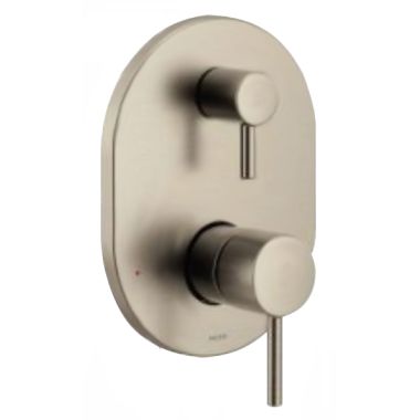 Click here to see Moen UT3290BN Moen Align M-CORE 3-Series Valve Trim w/ Transfer, Lever Handles, Brushed Nickel - UT3290BN