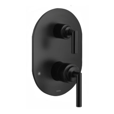 Click here to see Moen UTS3311BL Moen Arris M-CORE 3-Series Valve Trim w/ Transfer, Lever Handles, Matte Black - UTS3311BL