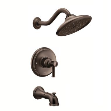 Click here to see Moen UT3313ORB Moen Belfield M-Core 3-Series Tub/Shower Faucet with 2.5 Rainshower, 1-Function, Single Lever Handle, M-PACT, Immersion, Oil Rubbed Bronze - UT3313ORB