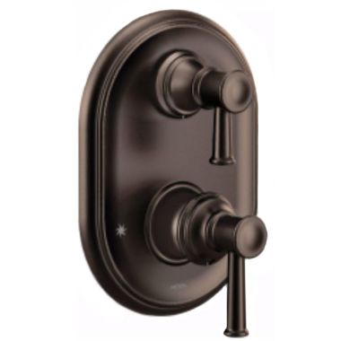 Click here to see Moen UT3322ORB Moen Belfield M-CORE 3-Series Valve Trim w/ Transfer, Lever Handles, Oil Rubbed Bronze - UT3322ORB