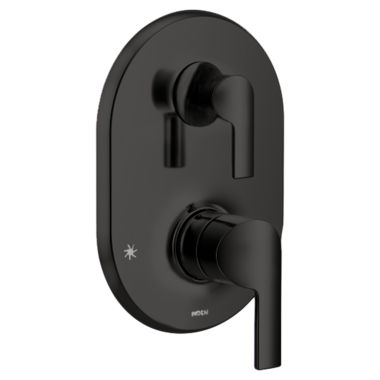 Click here to see Moen UTS2611BL Moen Doux M-CORE 3-Series Valve Trim w/ Transfer, Lever Handles, Matte Black - UTS2611BL