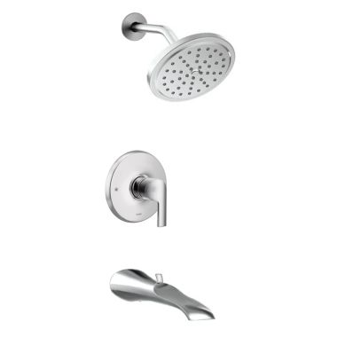 Click here to see Moen UTS3203EP Moen Doux M-Core 3-Series Tub/Shower Faucet 1.75 Rainshower, 1-Function, Single Lever Handle, M-PACT, Immersion, Chrome - UTS3203EP