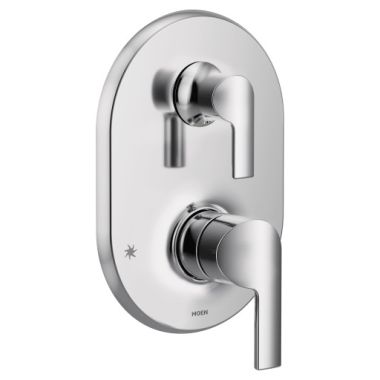 Click here to see Moen UTS2611 Moen Doux M-CORE 3-Series Valve Trim w/ Transfer, Lever Handles, Polished Chrome - UTS2611